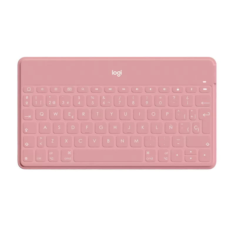 Logitech Keys-To-Go belaidė Bluetooth klaviatūra, QWERTY ispanų kalba, rožinė, skirta Apple iPad/iPhone/TV