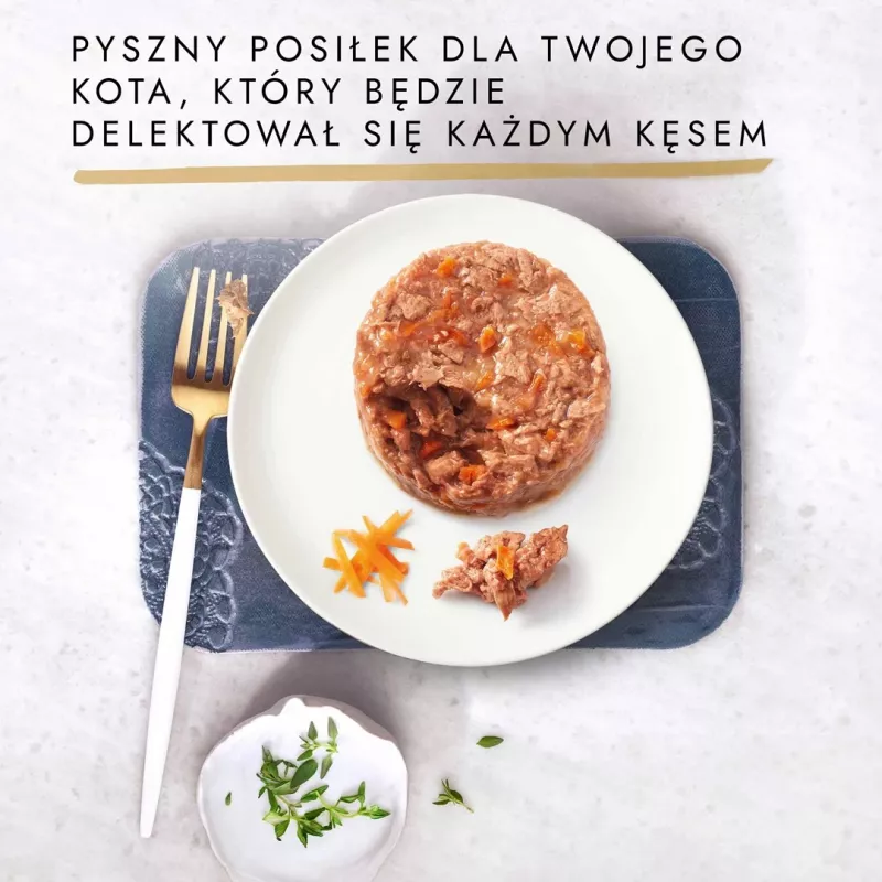 GOURMET GOLD - Sūrus pyragas su vištiena ir morkomis 85g