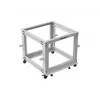 Atviras stovas 19 inch 9U 600x600-1100 reguliuojamas pilkas