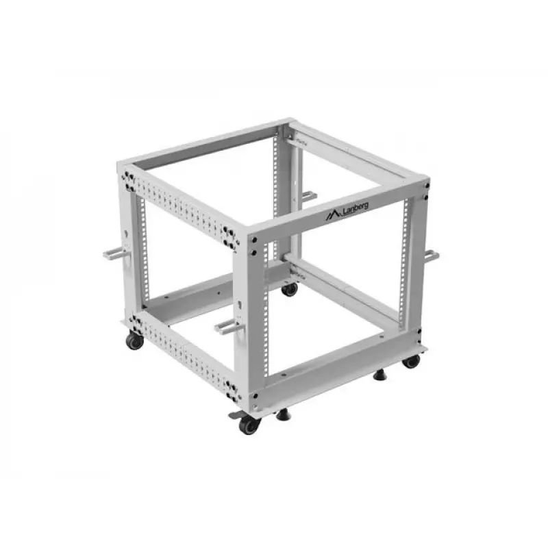 Atviras stovas 19 inch 9U 600x600-1100 reguliuojamas pilkas