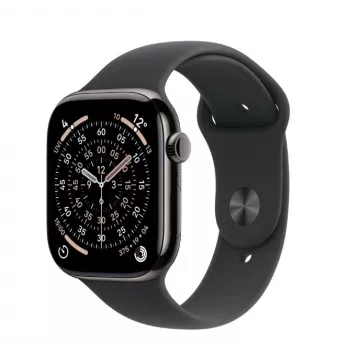 Išmanusis laikrodis Apple Watch Series 11 GPS + Cellular 46mm Slate Titanium korpusas, Black Sport dirželis M/L
