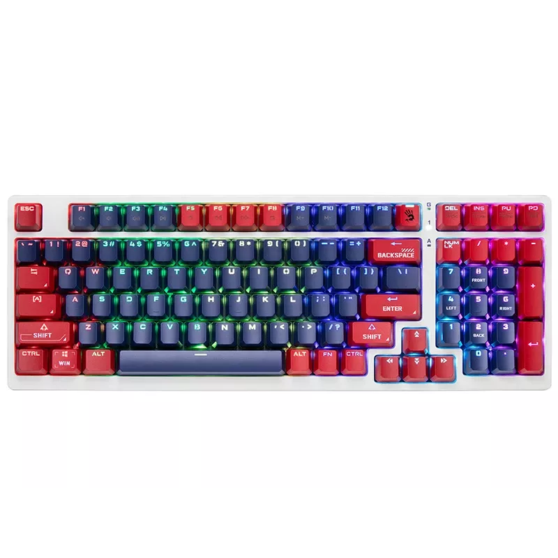 Žaidimų klaviatūra A4Tech Bloody S98, mechaninė, USB, Sports Navy, BLMS Red Plus