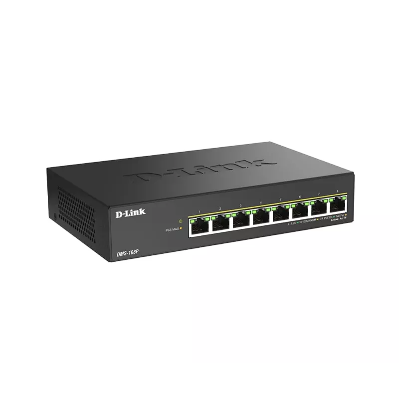 Nevaldytas jungiklis D-Link DMS-108P/E 8 prievadų 2.5G PoE++ 40 Gbit/s