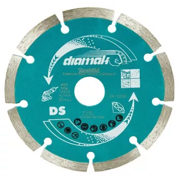 MAKITA DEIMANTINIS DISKAS 125x22,23 mm SEGMENTUOTAS /10 vnt. BETONUI, PLYTŲ MŪRUI, MARMURUI