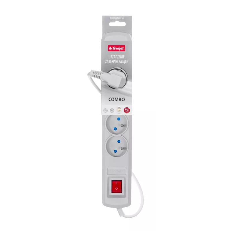 Activejet ACJ COMBO 5G/5M/BEZP. AUT/S pilkas ilgintuvas su laidu