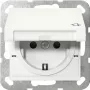Kištukinis lizdas Schuko GIRA System 55, baltas, IP44, 220–250 V, 50/60 Hz, gylis 32 mm