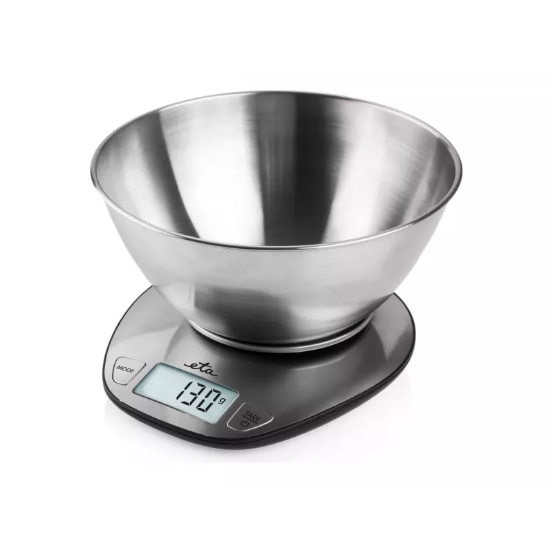 Virtuvinės elektroninės svarstyklės ETA Dori, nerūdijantis plienas, 5 kg, 1 g tikslumas