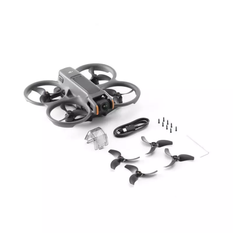 Dronas DJI Avata 2 – 4 rotoriai, juodas (be akinių ir nuotolinio valdymo pulto)