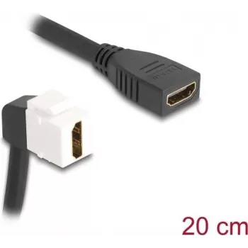 DeLOCK Keystone modulis HDMI lizdas-lizdas 90° kampinis 8K 60 Hz 20 cm juodas