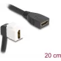 DeLOCK Keystone modulis HDMI lizdas-lizdas 90° kampinis 8K 60 Hz 20 cm juodas