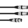 Audio kabelis XLR 3-pin vyriškas į 2 x XLR 3-pin vyriškas 1,5 m Omnitronic 30225205