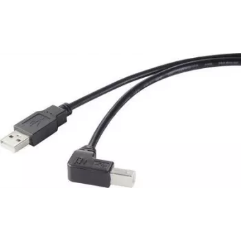 Renkforce RF-4613068 USB kabelis 0,5 m USB 2.0 USB A USB B juodas (RF-4613068)