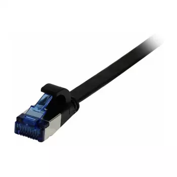 Synergy 21 Patch Laidas RJ45, CAT6A 500MHz, 0,15 m, juodas, U/FTP, plokščias, TPE (Superflex), AWG32