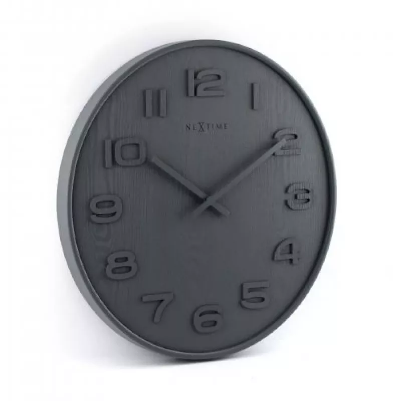 NeXtime 3096GS - Sieninis laikrodis - kvarcinis - Apskritimas - Pilka - Medis - Suaugusiems