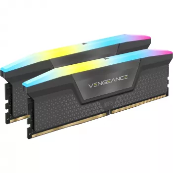 Corsair Vengeance RGB 64 GB (4x 16 GB) DDR5-6000 MHz Quad-Kit, juodos spalvos, CMH64GX5M4B6000C36