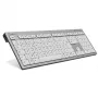 Klaviatūra Logickeyboard SKB-AJPU-FR universali USB AZERTY prancūziška aliumininė balta