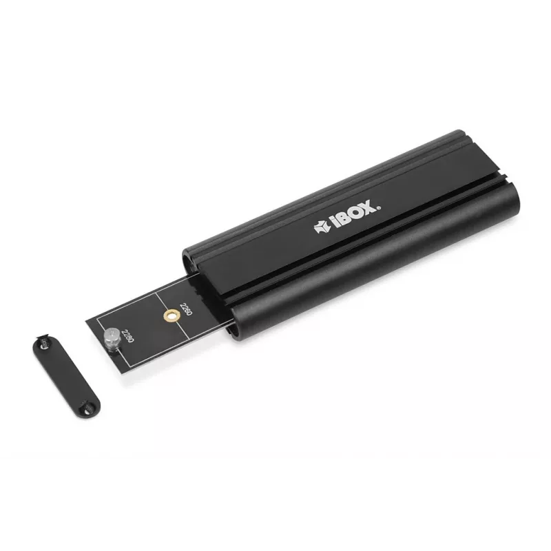 Išorinis SSD korpusas IBOX HD-07, 1x M.2 diskui, USB 3.2 Gen 2 (10 Gbit/s), USB-C, juodas