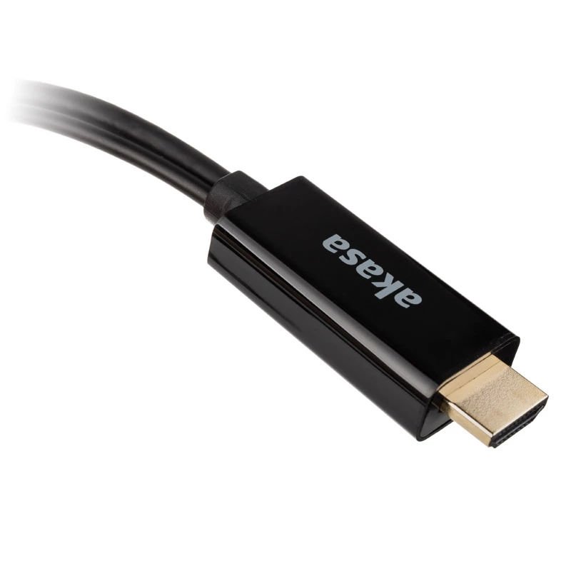 HDMI į DisplayPort adapterio kabelis Akasa AK-CBHD24-25BK
