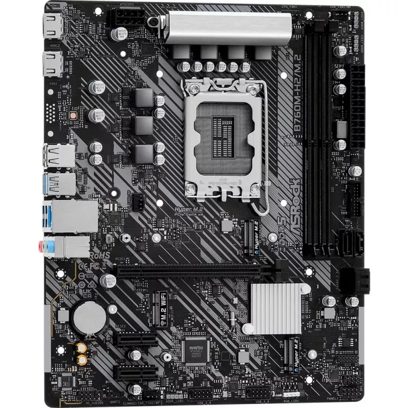 ASRock B760M-H2/M.2 DDR5 LGA1700 Micro-ATX pagrindinė plokštė