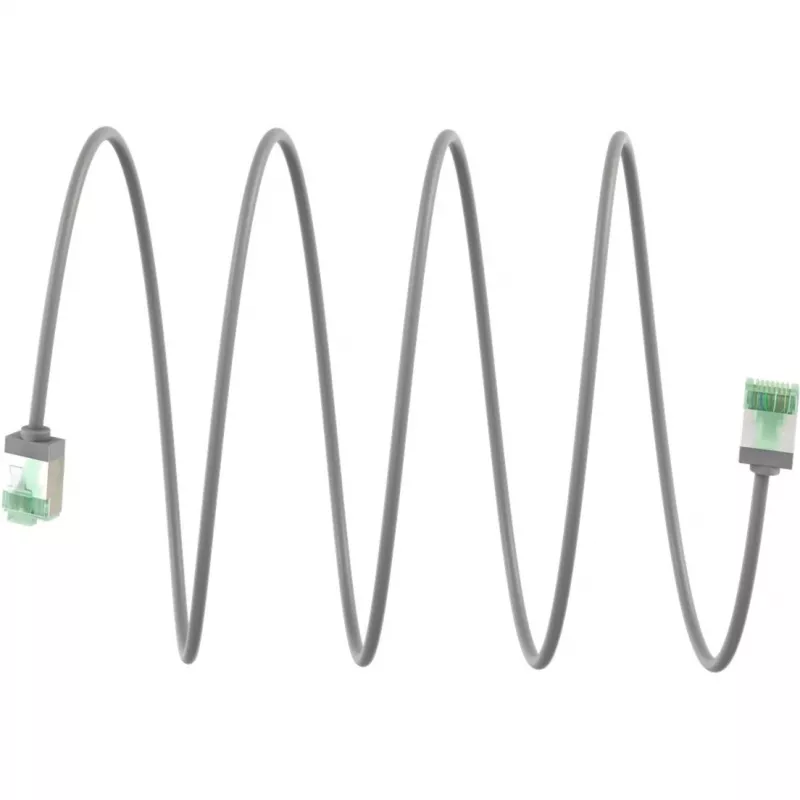 Goobay Ultra-Flexible CAT 8.1 Patch Cable slim U/FTP pilkas - itin trumpas kištukas 99,9% (74349)