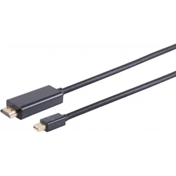Laido adapteris S/CONN 10-53045 3 m Mini DisplayPort HDMI juodas