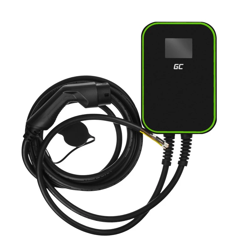 Krovimo stotelė elektromobiliams Green Cell EV14 22 kW juodas aliuminis sieninis