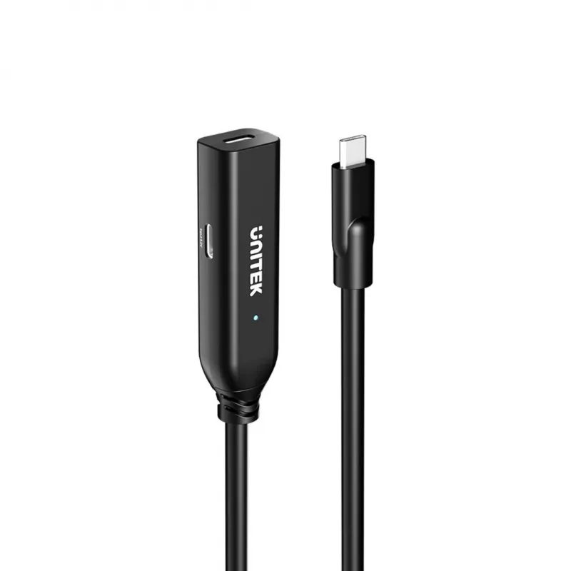 Prailginimo laidas Unitek U1335ABK01 USB-C (vyriška) į USB-C (moteriška), 10 Gbps, 5 m, juodas