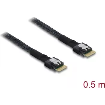 DELOCK PCIe 4.0 plonas SAS SFF-8654 4i kabelis 0,5 m