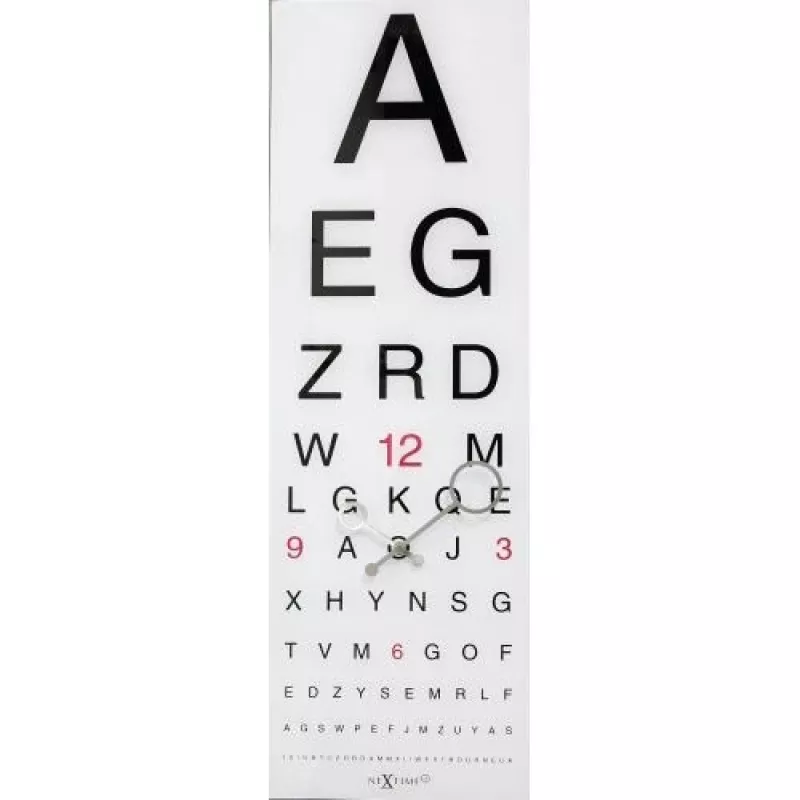 NeXtime klok 3067 Eyesight, 75x25,4 cm, sieninis, baltas/juodas
