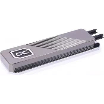 Alphacool 11769 vandens blokas - Acetalis - Žalvaris - Nikelis - PVC - Juodas - Sidabrinis - 1/4 colio - 60 °C - 0,8 bar