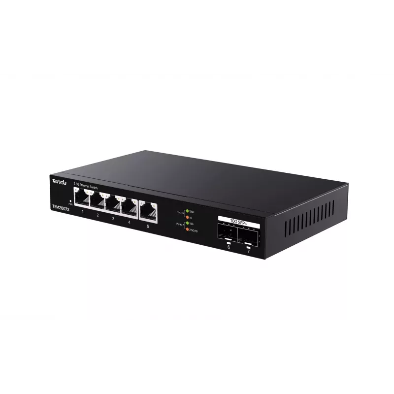 Tenda TEM2007X tinklo jungiklis 2.5G Ethernet 5 prievadai