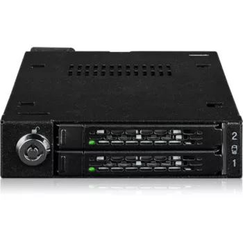 Tvirtinimo rėmelis disko lizdui Icy Dock MB092VK-B 2 x 6,3 cm U.2/U.3 NVMe SSD į 3,5 colio lizdą (juodas)