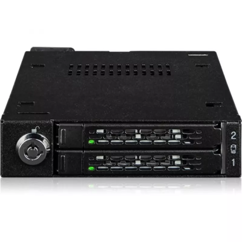 Tvirtinimo rėmelis disko lizdui Icy Dock MB092VK-B 2 x 6,3 cm U.2/U.3 NVMe SSD į 3,5 colio lizdą (juodas)