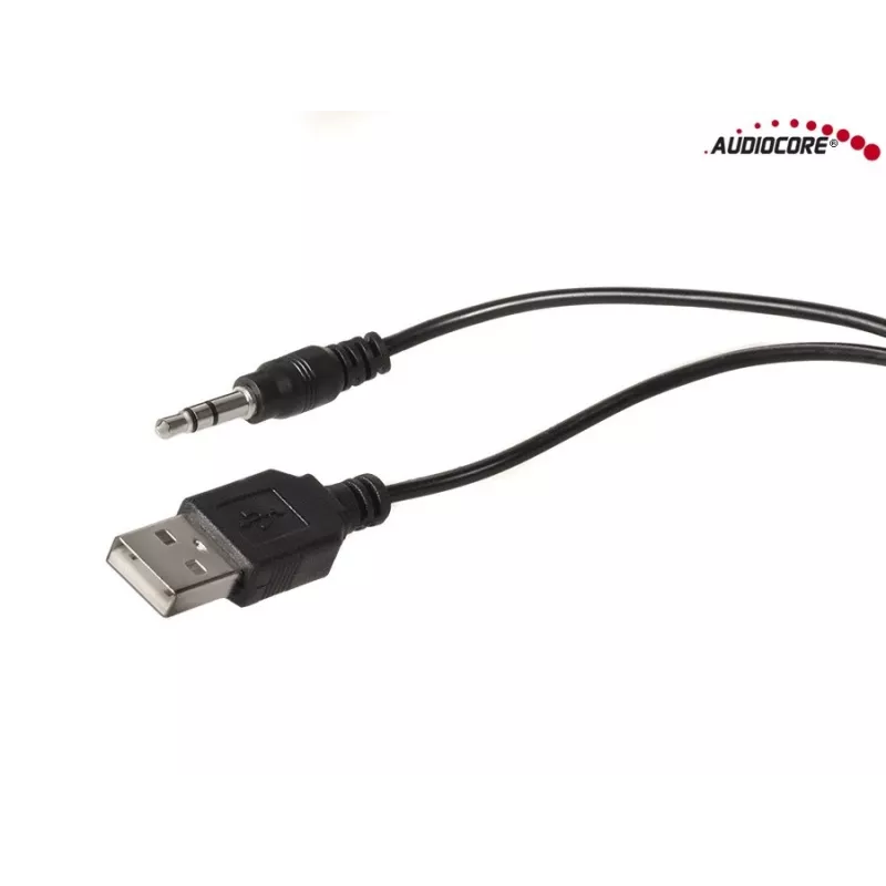 2 krypčių kompiuterio garsiakalbis Audiocore AC870 B — 3 W RMS, maitinimas per USB, 3,5 mm įvestis, 2.0 kanalai