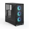 Korpusas Fractal Design Pop 2 Air Black TG RGB Midi Tower — ATX/Micro-ATX/Mini-ITX, 3x120mm priekyje, 1x120mm gale, 2.5 colio + 3.5 colio vietos