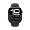 Apple Watch Series 10 GPS 42 mm anglies juodos spalvos aliuminio korpusas su juodu sportiniu dirželiu S/M