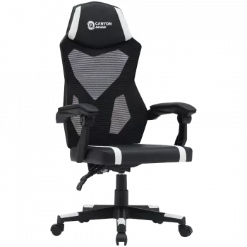 CANYON Flow MCH01 Mesh Black White kėdė žaidimams