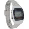Skaitmeninis laikrodis CASIO A168WA sidabrinis, universalus, LED ekranas, atsparus vandeniui