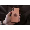 Apsauginis dėklas iPhone X/XS, juodas, natūrali mediena ir polikarbonatas su kompaso detale