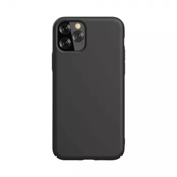Silicone dėklas Devia Nature Series, skirtas iPhone 12 Pro Max — juodas, minkšto prisilietimo apsauginis dėklas