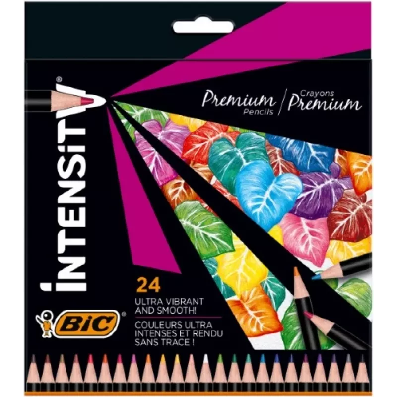 BIC Intensity spalvoti pieštukai 24 spalvos 967823