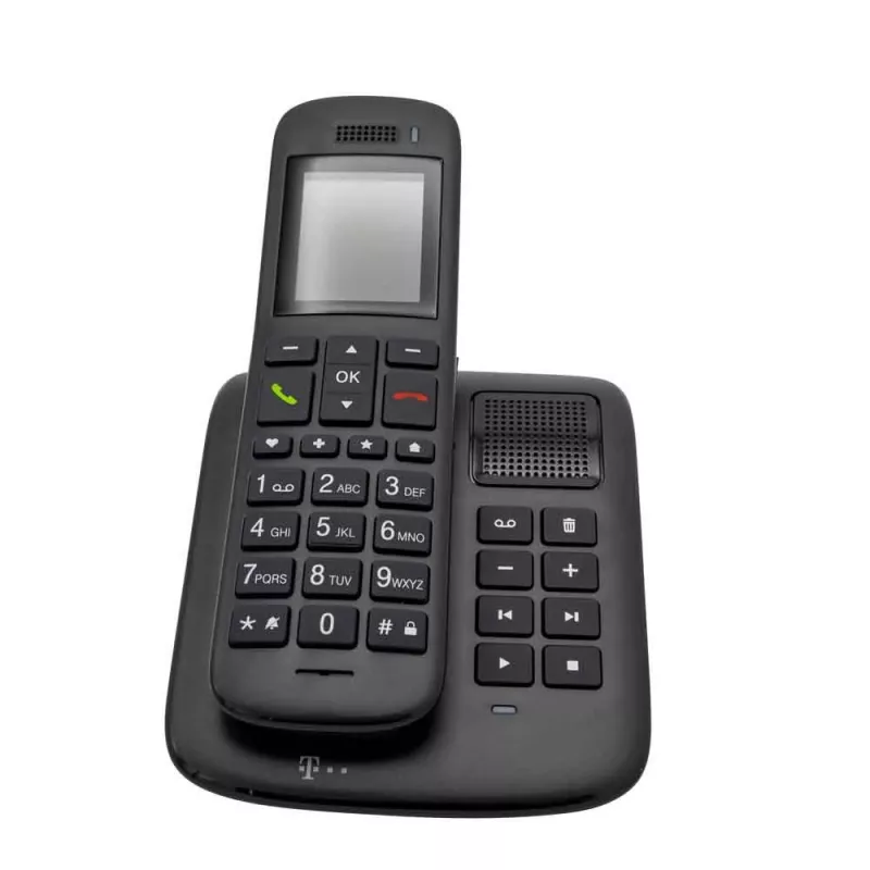 Telekom Sinus A 32 DECT telefonas su skambučio ID, juodas