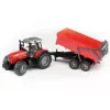 BRUDER Massey Ferguson 7480 su savivartiniu priekabu – žemės ūkio traktoriaus modelis