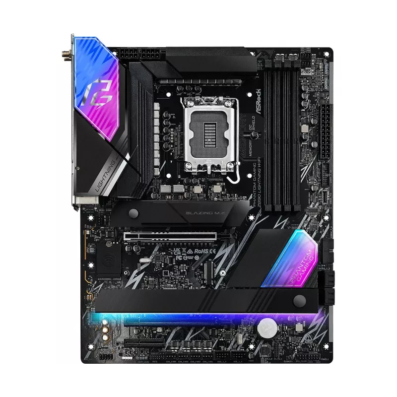 Motininė plokštė ASRock Z890 Lightning WiFi – Intel Z890, LGA1851, ATX, 4× DDR5, Wi‑Fi 7, 2.5Gb LAN, Thunderbolt 4