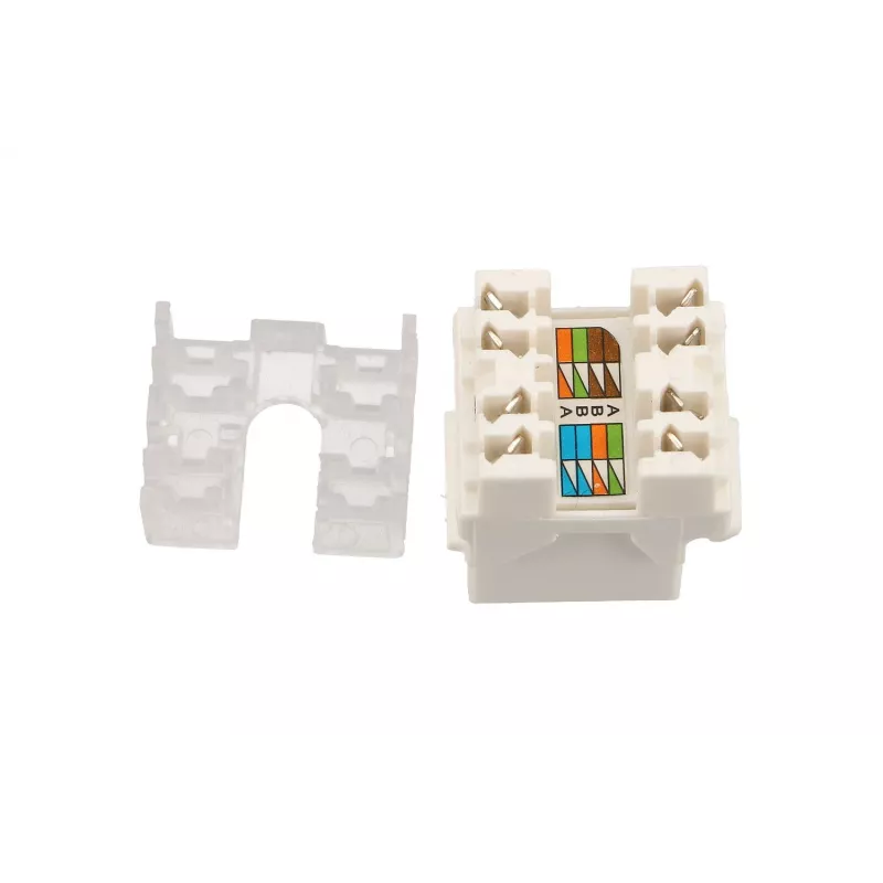 Extralink EX.9540 RJ45 kištukas laidams sujungti, baltas plastikinis