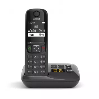 Gigaset AS690A analoginis/DECT telefonas su skambučio numerio atpažinimu, juodas