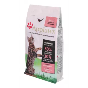 Sausas kačių maistas Applaws Adult Chicken & Salmon 2 kg – be grūdų, 36,5% baltymų, 16% riebalų