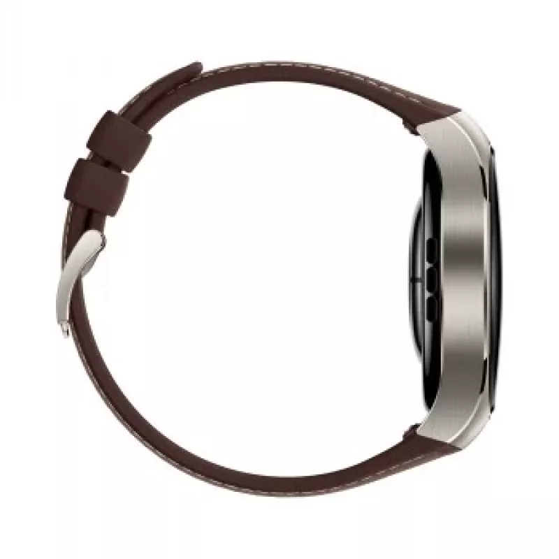 Išmanusis laikrodis HUAWEI WATCH 5 Classic 46 mm, 1,38 colio AMOLED 466×466, jutiklinis ekranas, GPS, sidabrinis korpusas, ruda juosta