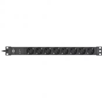 Brennenstuhl 1390007308 2 m 8 AC lizdų vidaus aliuminis plastikas juodas sidabrinis