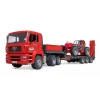 Transporto rinkinys BRUDER MAN TGA žemagrindis vilkikas su Manitou krautuvu